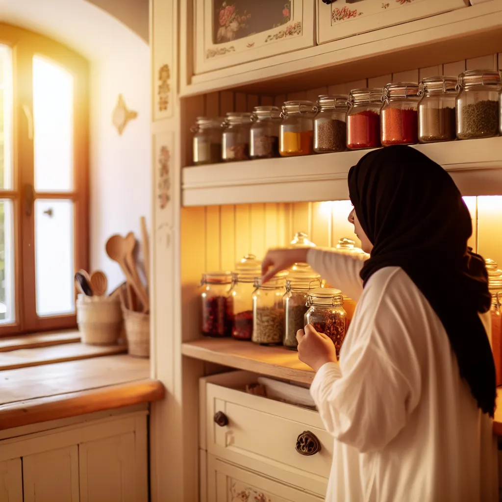 Organized farmhouse kitchen